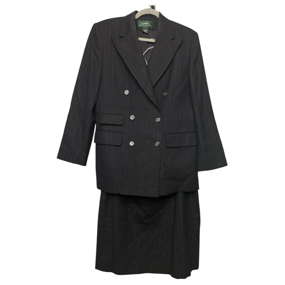 Vintage Black wool Lauren Ralph Lauren skirt set size 12